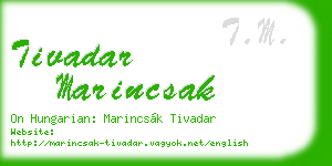 tivadar marincsak business card