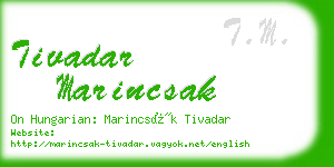 tivadar marincsak business card